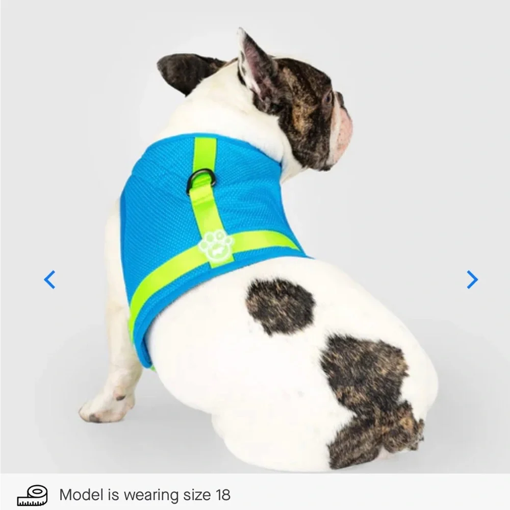 Canada Pooch Chill Seeker Cooling Harness - Blue/Green - Size 12